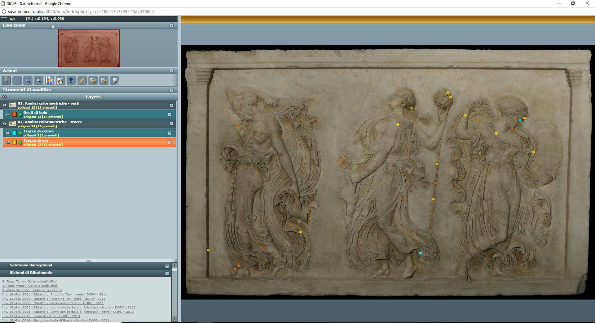 An online database for the conservation and study of the Uffizi ancient sculptures