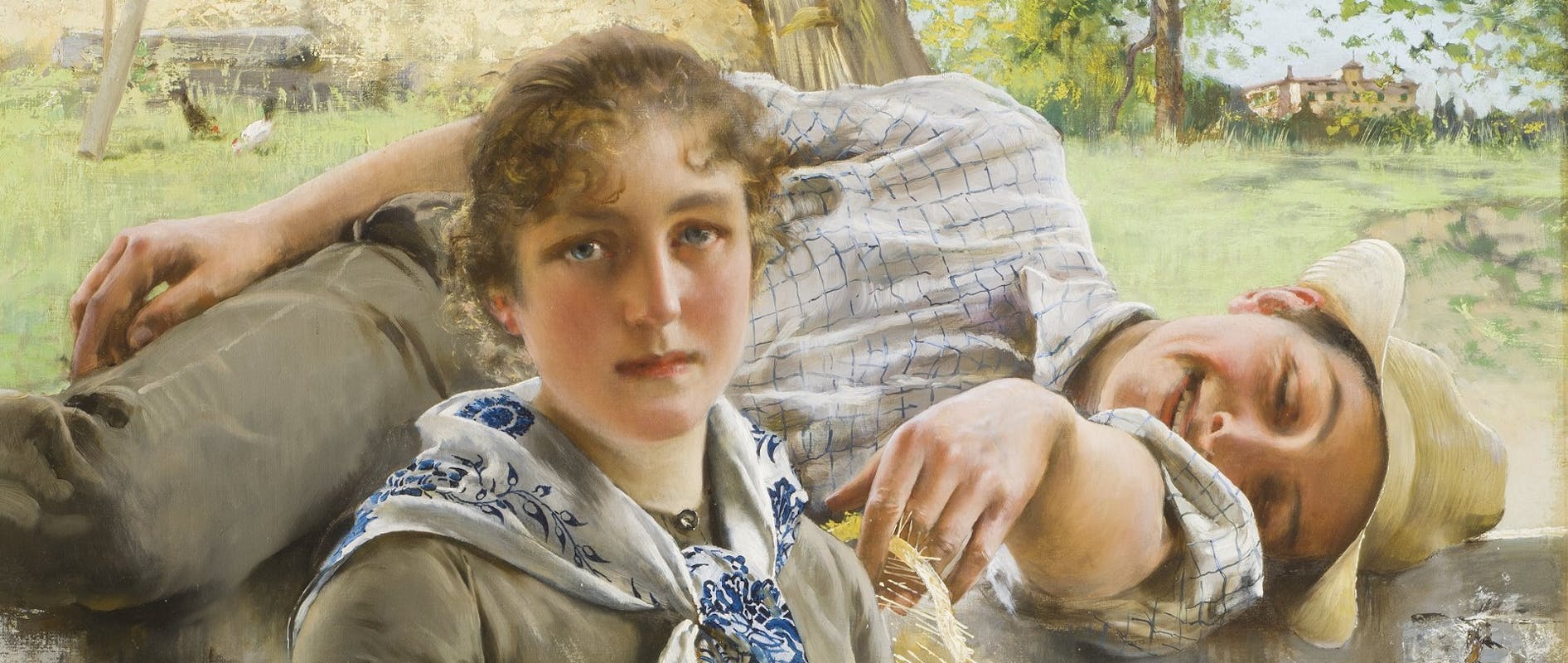 Stella e Piero arrivano alla Galleria d'arte moderna di Palazzo Pitti