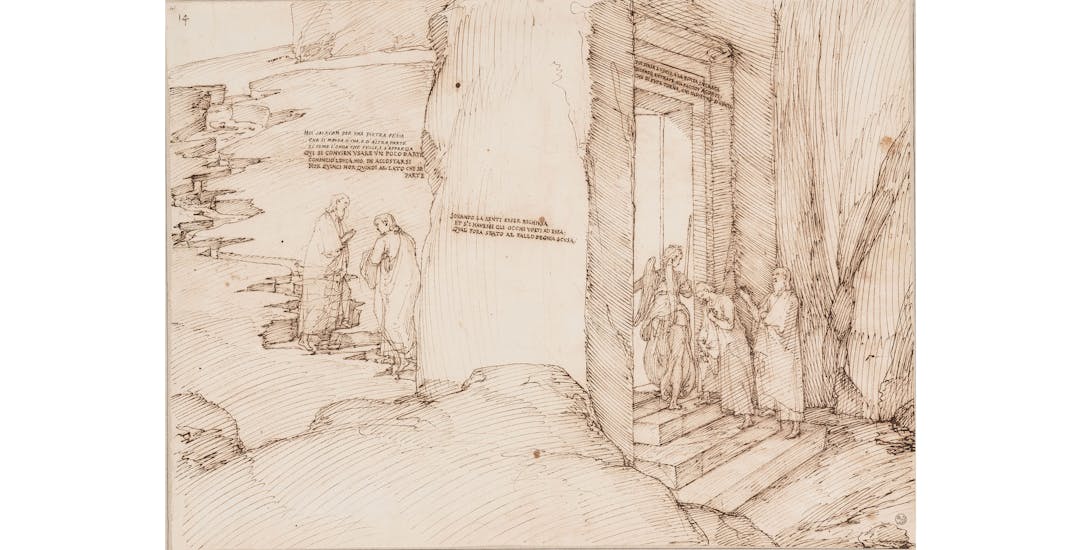 Purgatory. Dante and Virgil enter the first circle of the Proud