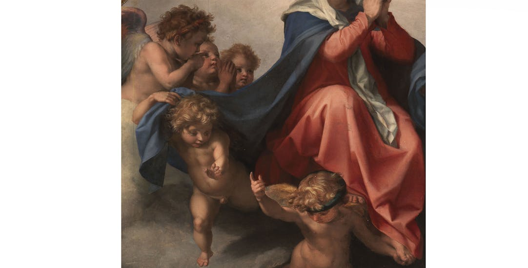 The Assumption and Andrea del Sarto. Comparison of images