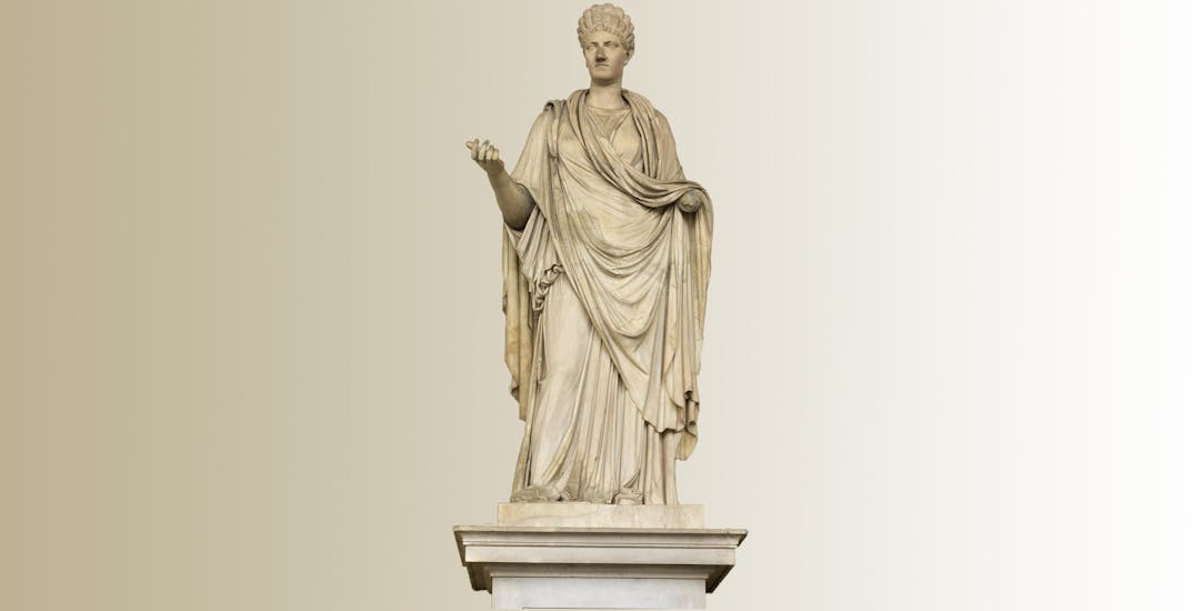 Statua femminile con ritratto di Ulpia Marciana