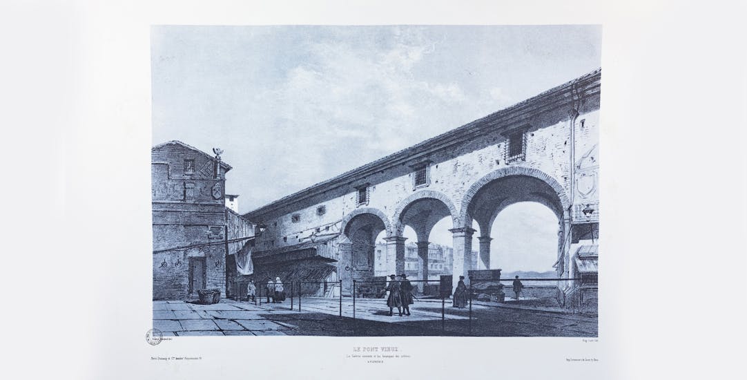 Demidoff – Il Ponte Vecchio (da A. Demidoff, La Toscane. Album monumental et pittoresque, 1862)