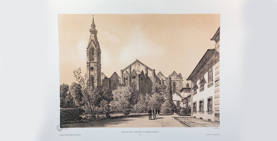 Demidoff – Abside della Chiesa di S. Croce (da A. Demidoff, La Toscane. Album monumental et pittoresque, 1862)