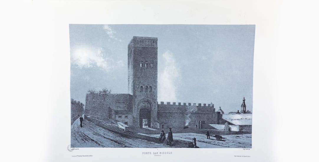 Demidoff – Porta San Niccolò (da A. Demidoff, La Toscane. Album monumental et pittoresque, 1862)
