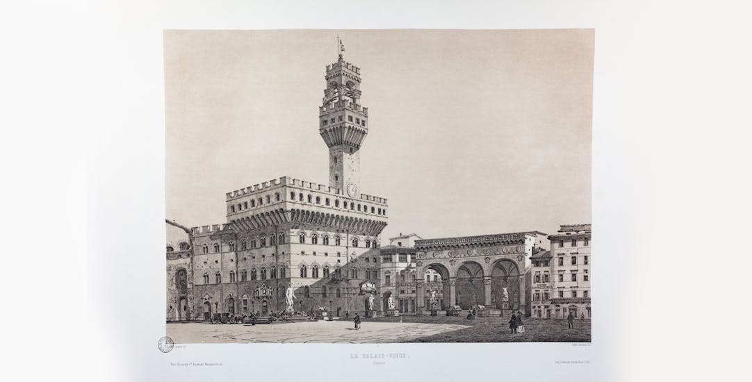 Demidoff – Palazzo Vecchio (da A. Demidoff, La Toscane. Album monumental et pittoresque, 1862)