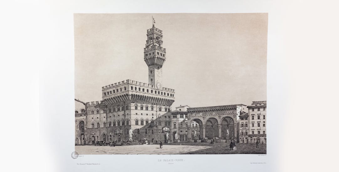 Demidoff – Palazzo Vecchio (from Anatoly Demidoff, La Toscane. Album monumental et pittoresque, 1862)