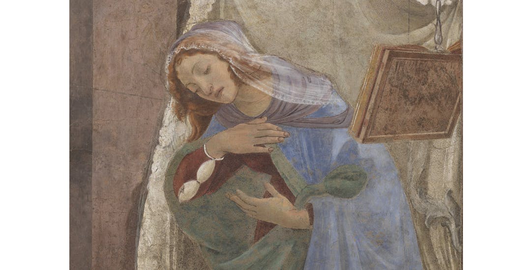 Sandro Botticelli, Annunciazione (affresco staccato)