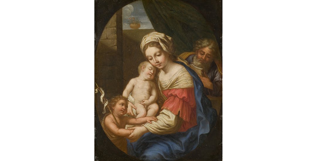 Elisabetta Sirani (Bologna, 1638-1665) (?) Sacra Famiglia con San Giovannino