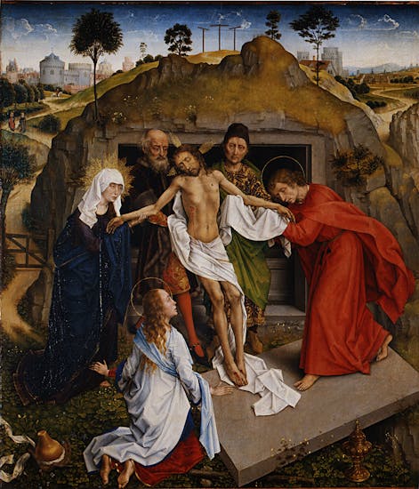 Rogier van der Weyden, "Compianto sul Cristo morto" (1450)