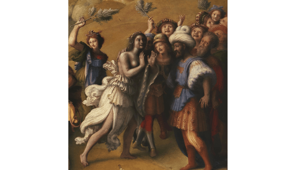 Perseus frees Andromeda and marries her