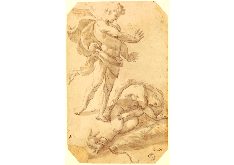 Euridice uccisa dal serpente alla presenza di Aristeo