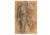 Cloaked Male Figure and Studies of his Left Leg and Right Arm
