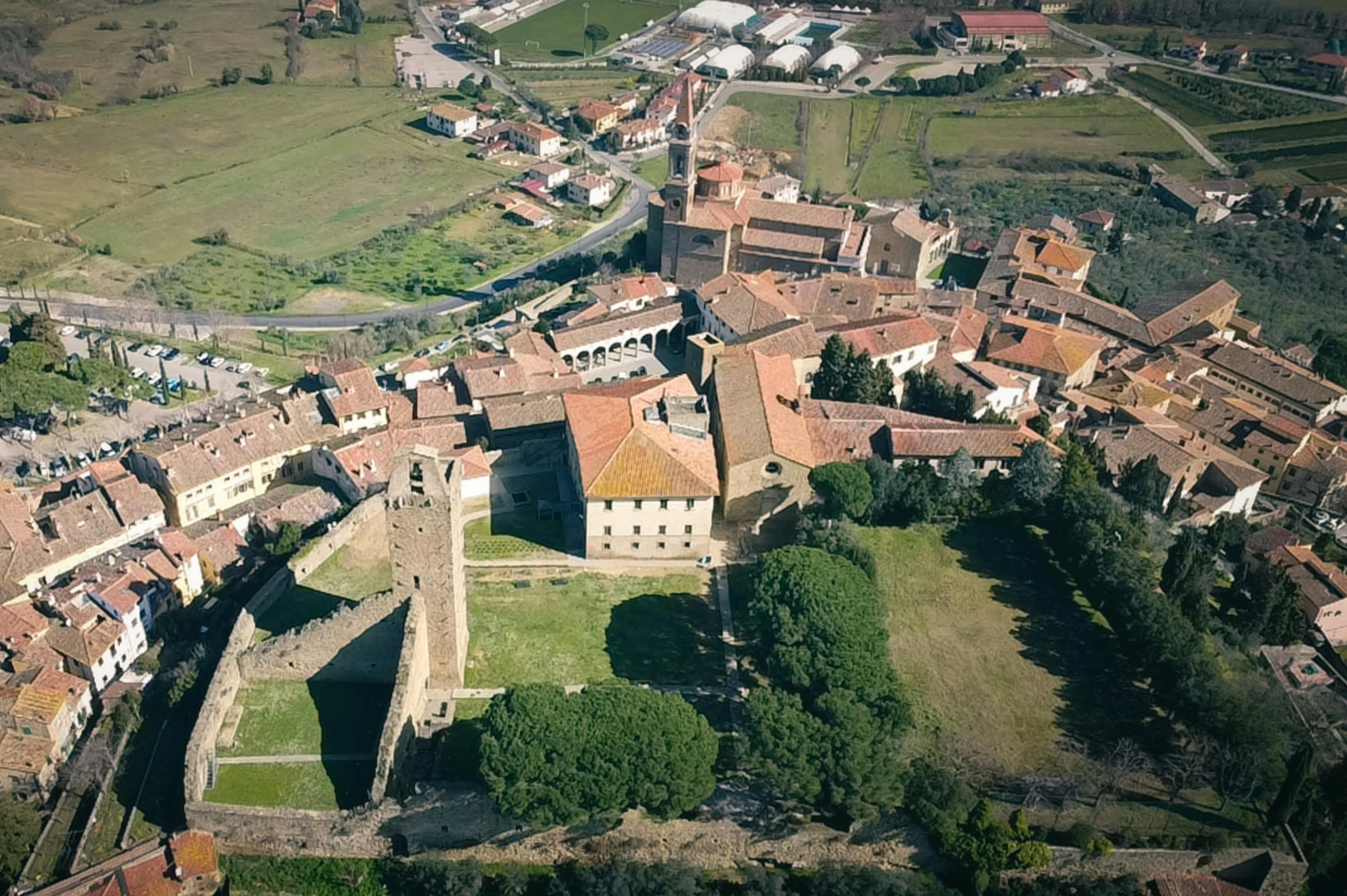 Una foto dall'alto del Comune di Castiglion Fiorentino