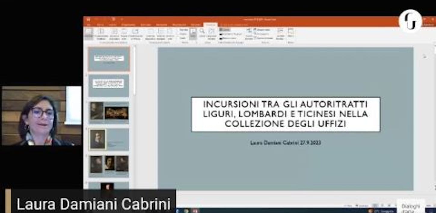 Laura Damiani Cabrini - "Incursioni tra gli autoritratti liguri, lombardi e ticinesi nella collezione degli Uffizi"