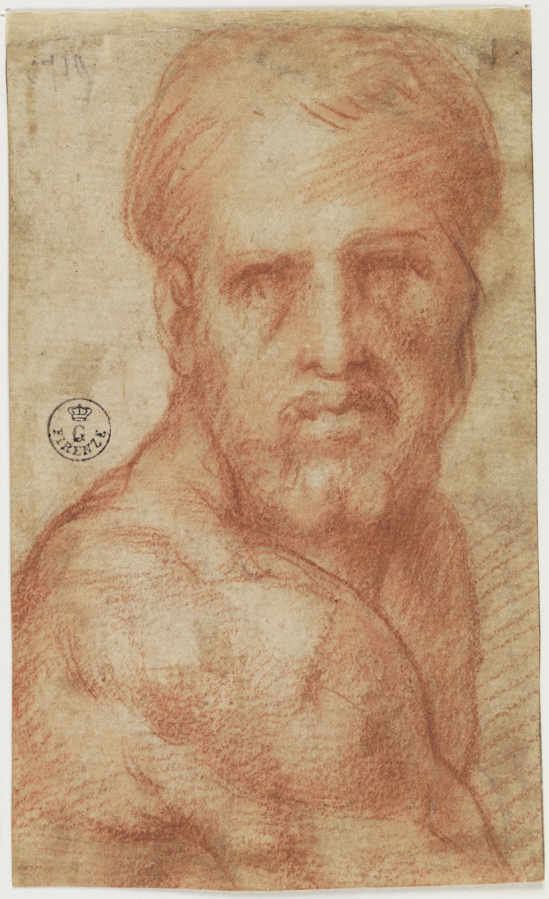Self-portrait on paper by Pontormo