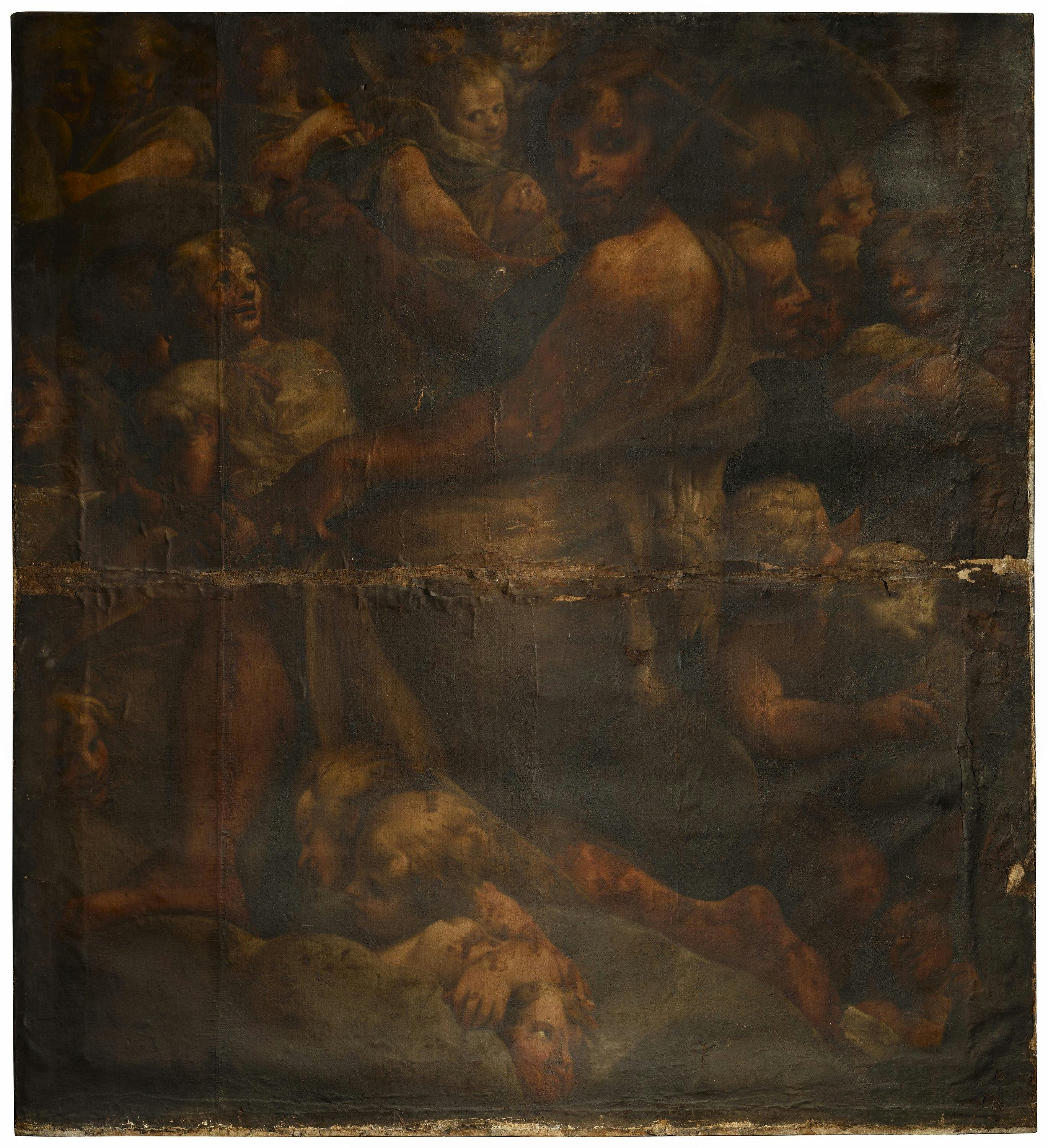 immagine dipinto da restaurare: Battista e angeli