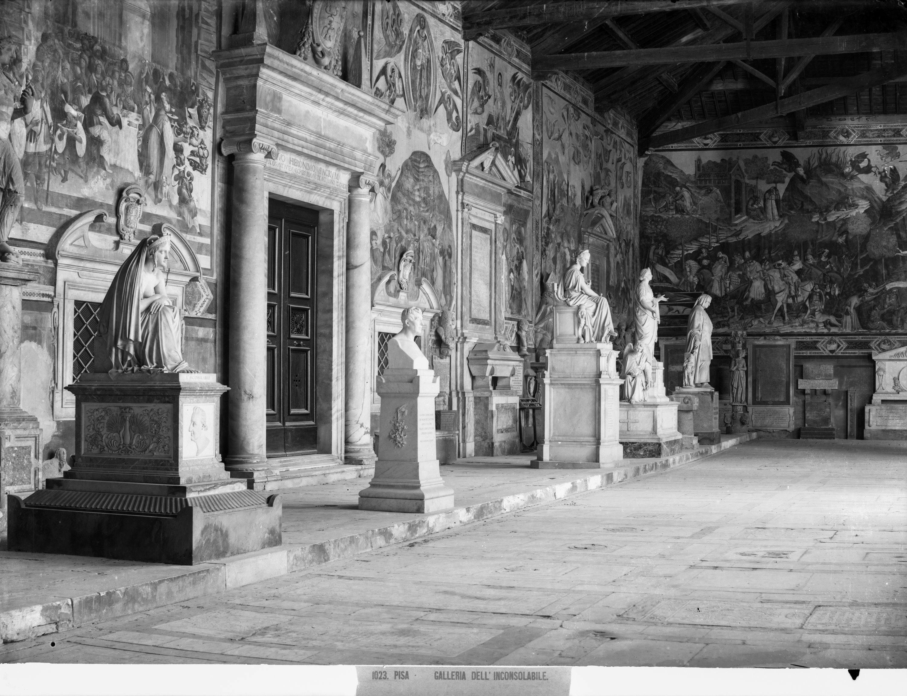 View of the Galleria dell'Inconsolabile (Pisa, Camposanto)