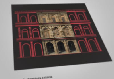 Copertina del libro tattile su Palazzo Pitti