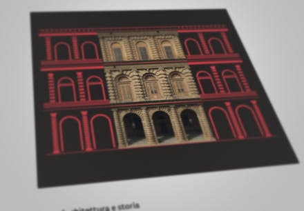 Copertina del libro tattile su Palazzo Pitti