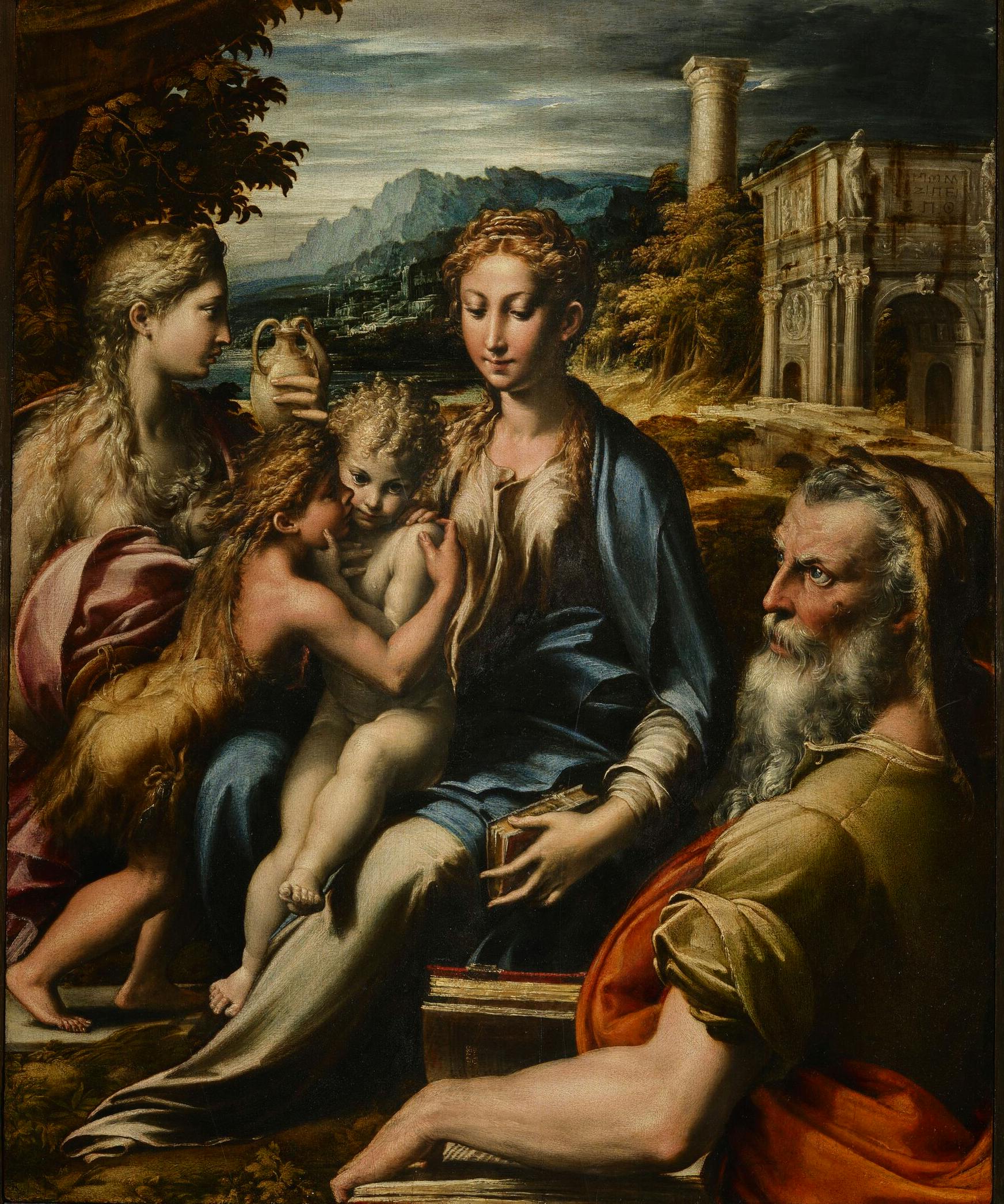 Virgin with Child, St John the Baptist, Magdalene and Zachariah