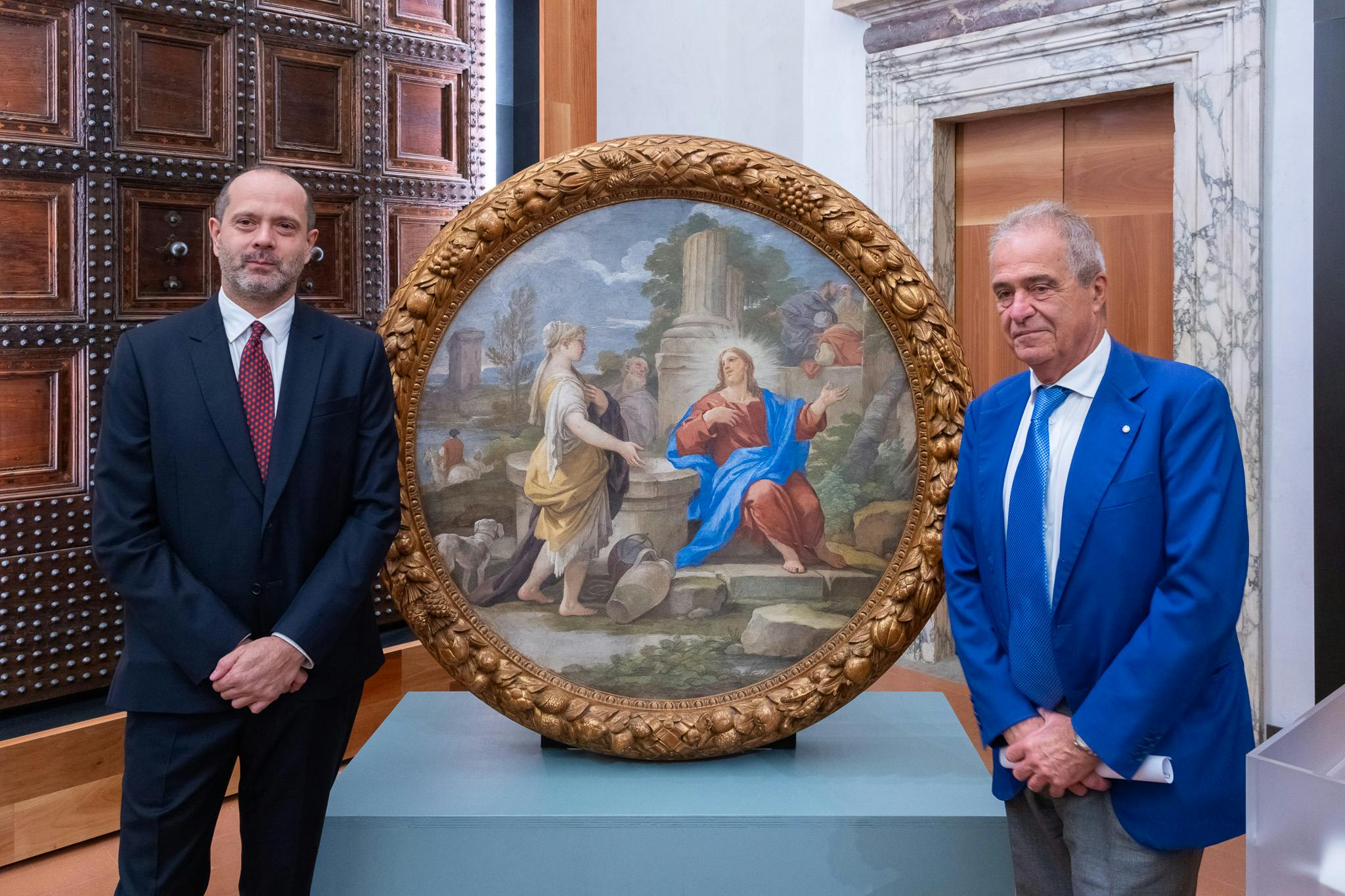 Il direttore Simone Verde con Luigi Salvadori (Amici degli Uffizi)