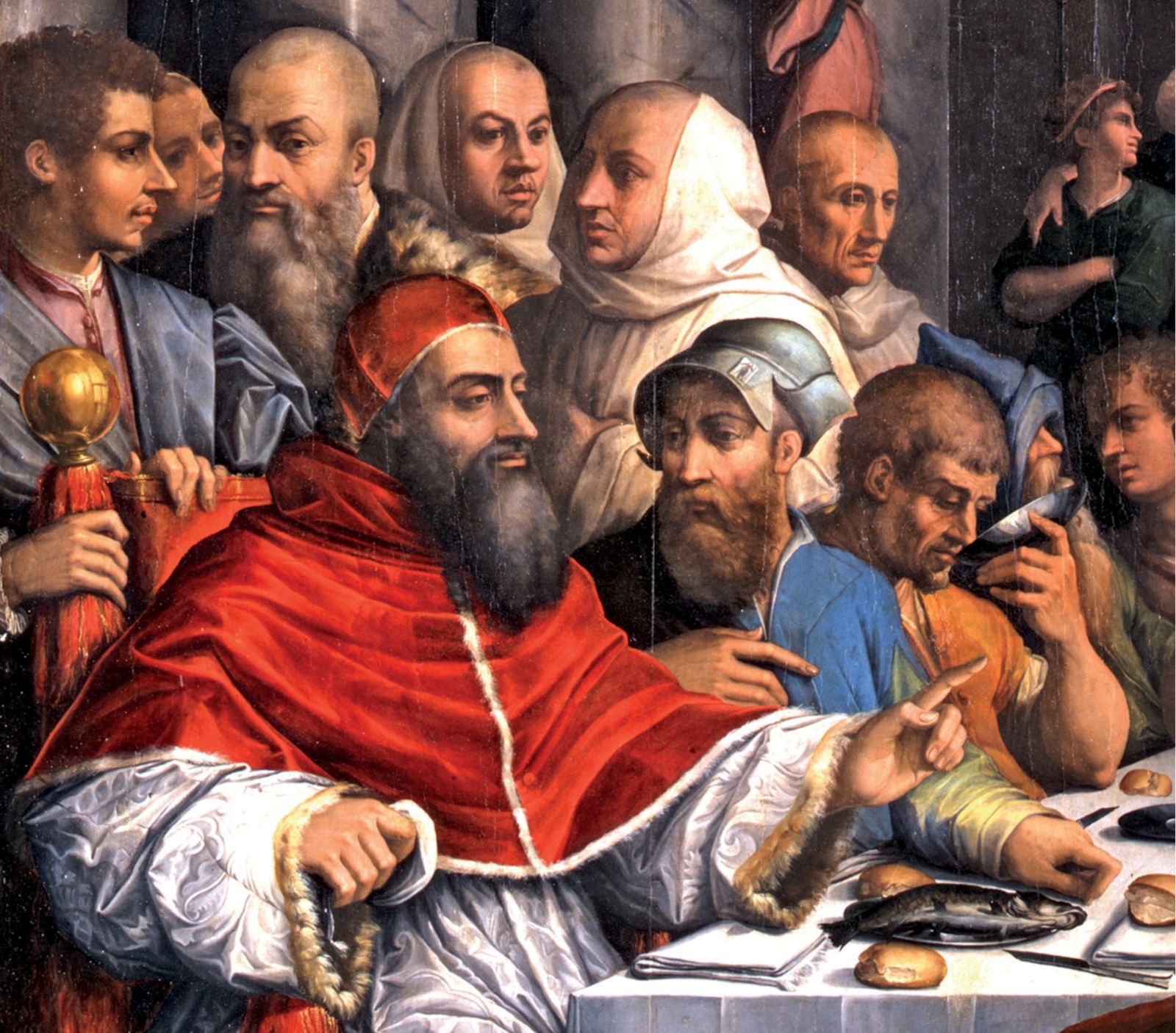 Giorgio Vasari, Cena di San Gregorio Magno, detail, Bologna, Pinacoteca Nazionale © Musei nazionali di Bologna (su concessione del Ministero della Cultura)