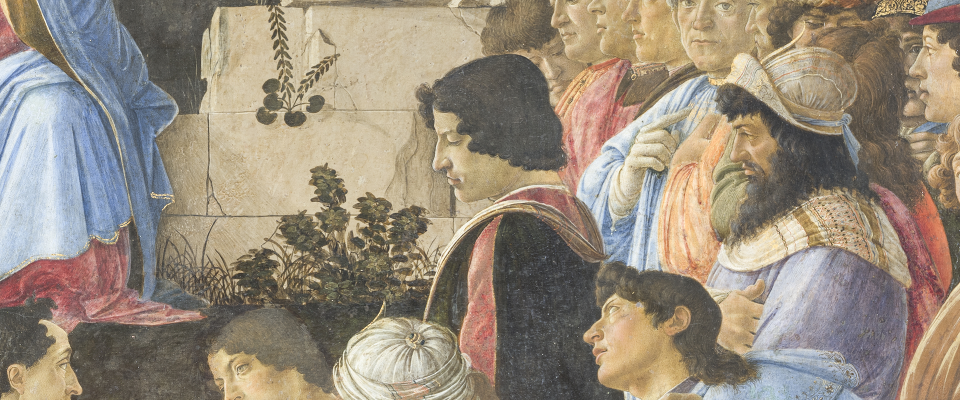 Sandro Botticelli, Annunciazione, particolare di Lorenzo