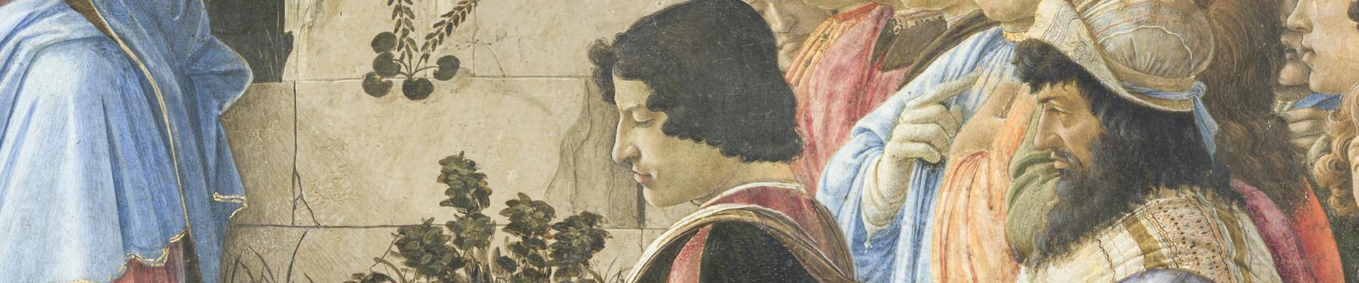 Sandro Botticelli, Annunciazione, particolare di Lorenzo