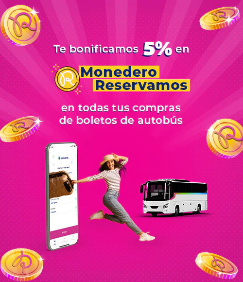 Suma con cada compra de boletos de autobús en Monedero Reservamos