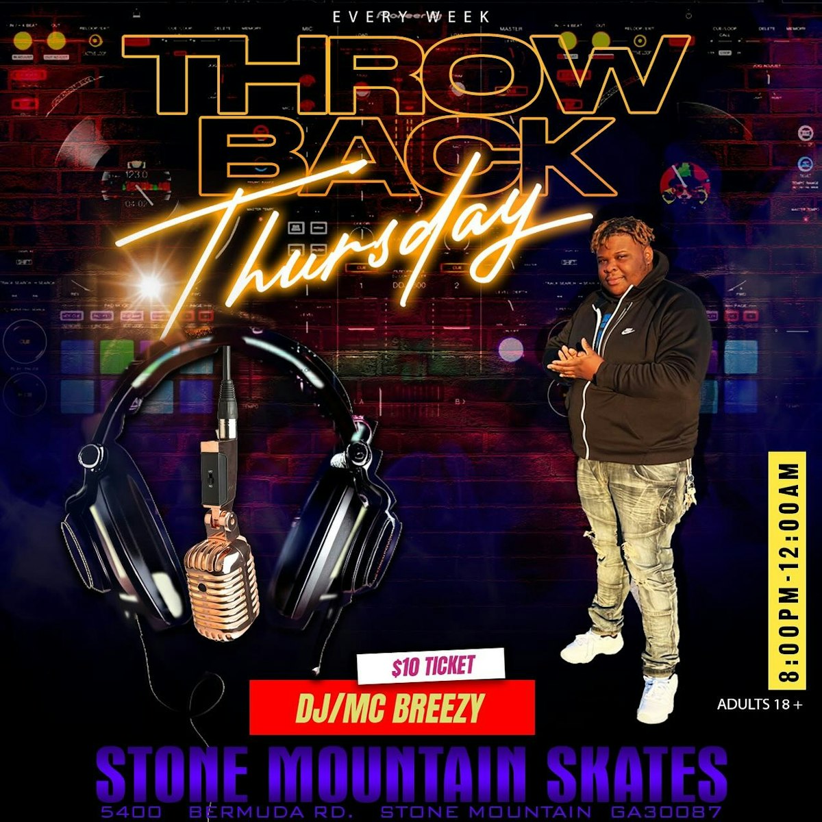 Throwback Thursday - Atlanta skate event. DJ Breezy. RnB, Hip Hop, JB ...