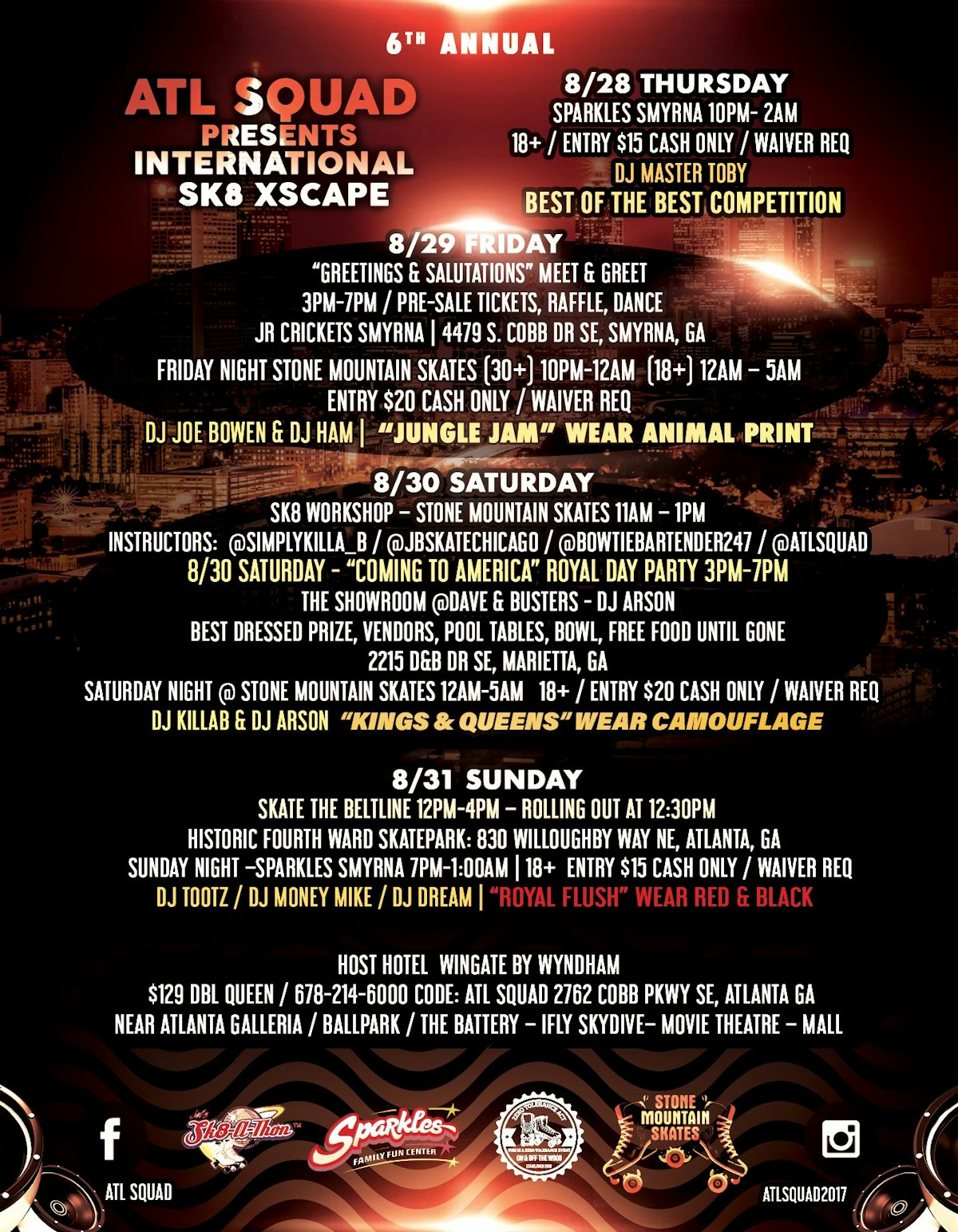 6th Annual International Sk8 Xscape - Saturday Night - Atlanta skate ...