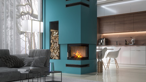 DEFRO HOME INTRA XSM BL MINI kaminski vložek z kotnim steklom
