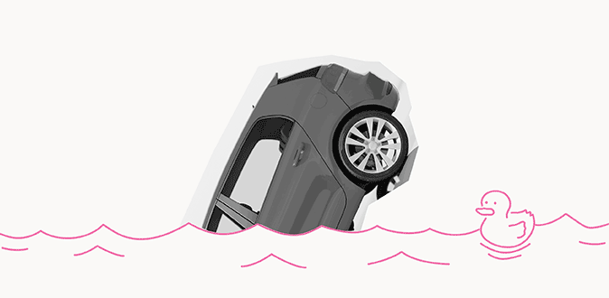 Dit moet u doen als uw auto te water raakt Dit moet u doen als uw auto te water raakt