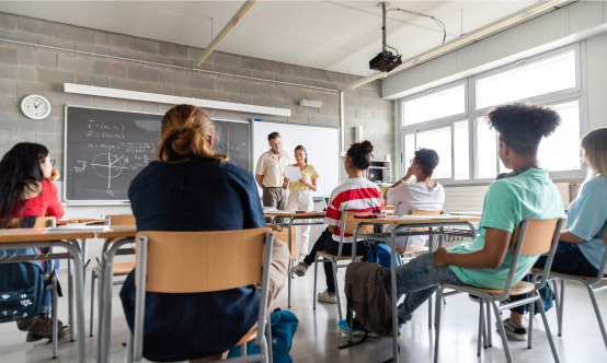 Classroom with students.