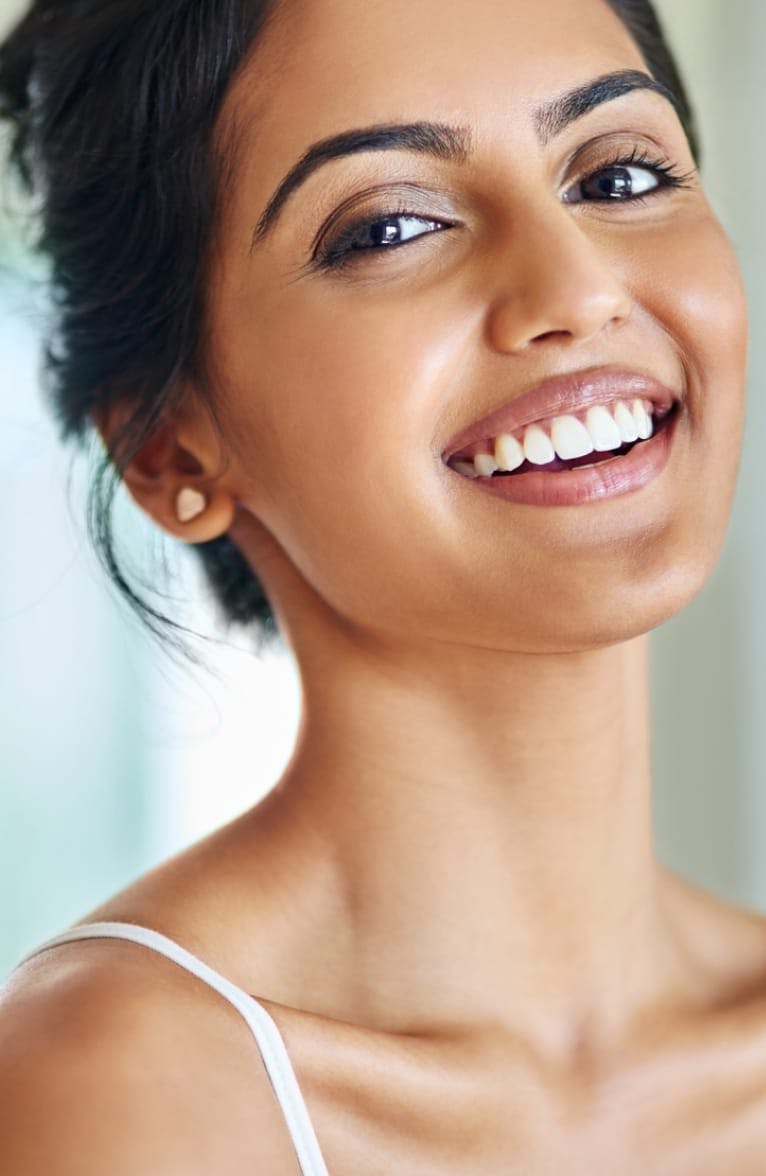 Close-up of a woman smiling