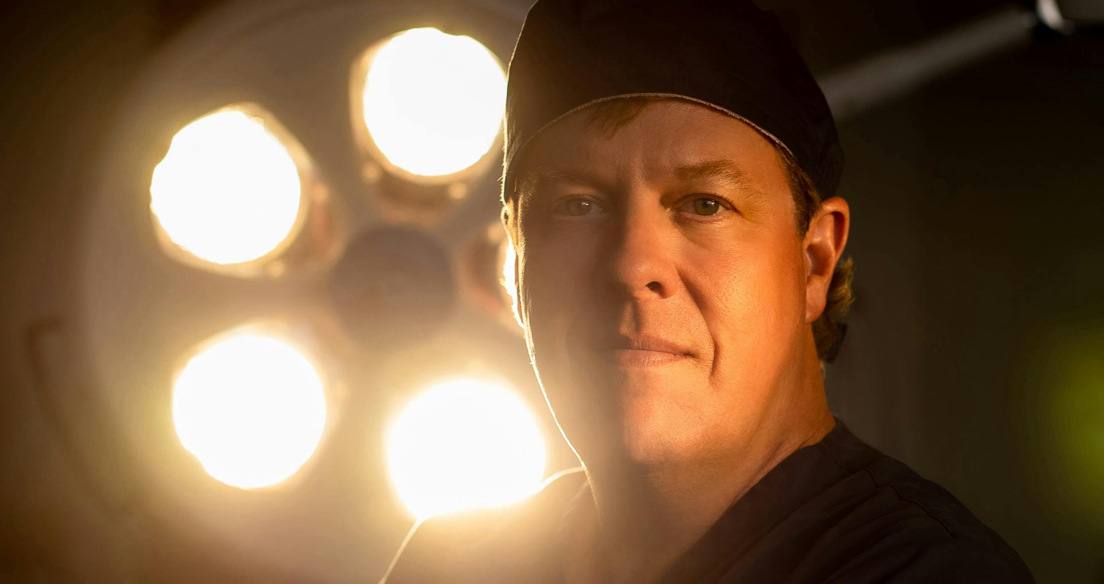 Close-up of Dr. Haydon in his surgical room
