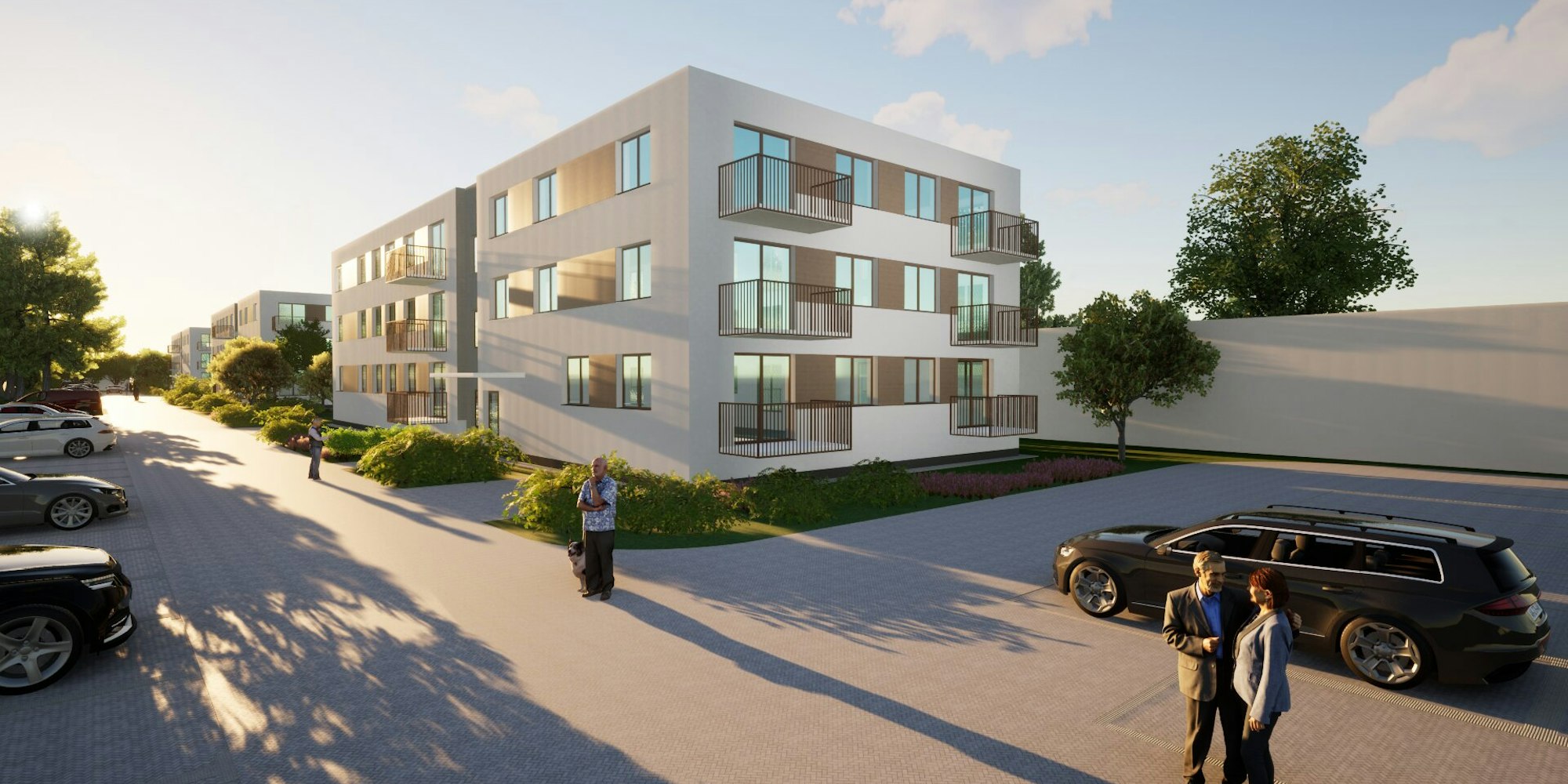 Cover Image for Projekt osiedla wielorodzinnego z elementami drewna na elewacji