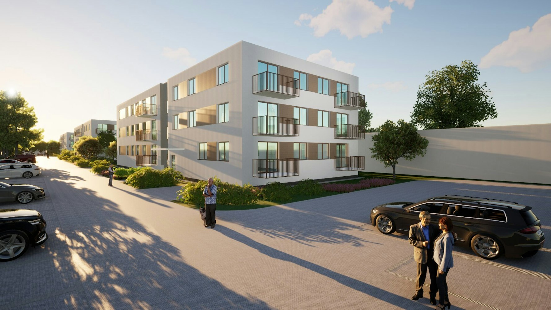 Cover Image for Projekt osiedla wielorodzinnego z elementami drewna na elewacji