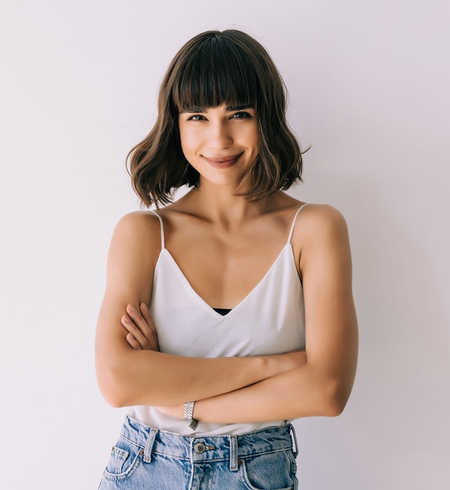 Woman crossing her arms