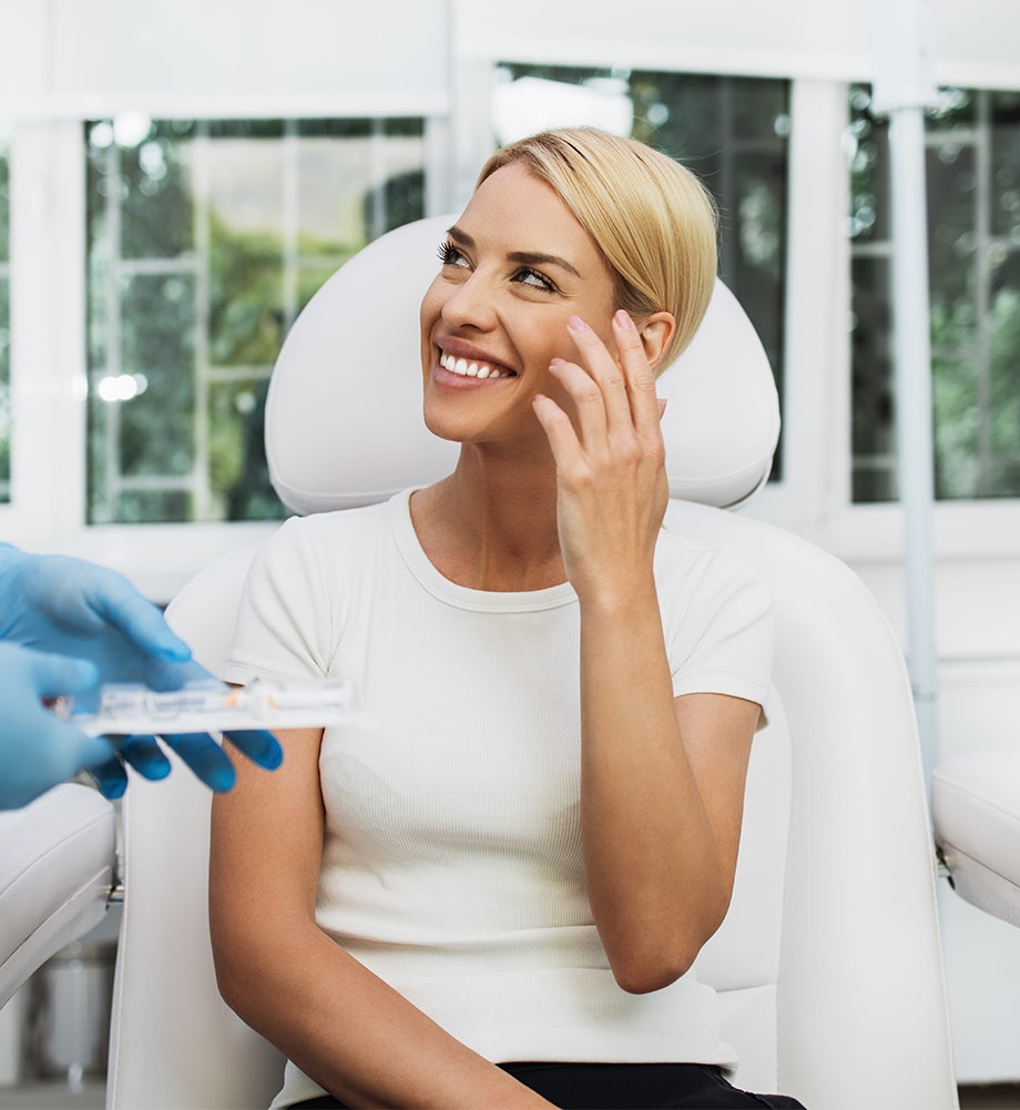 Woman with blonde hair