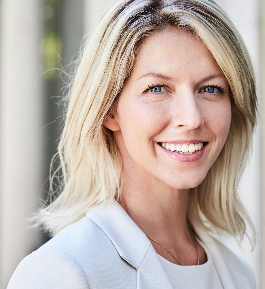 Woman with grey hair