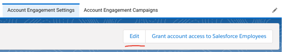 Screenshot of Account Engagement settings