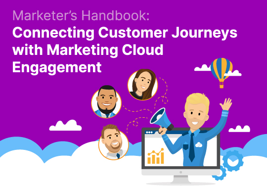 Cover page of the Connecting Customer Journeys with Marketing Cloud Engagement eBook