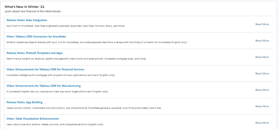 screenshot of what is new in winter 2021 releases