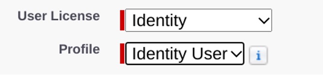 Screenshot of setting up an identity licence in Pardot