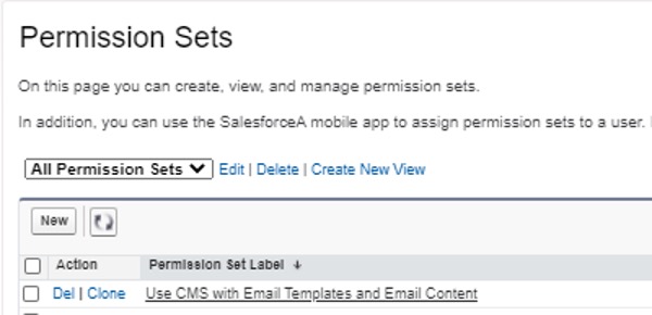 Set a permission set in Salesforce Screenshot