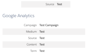 Example of UTM tracking in Pardot 