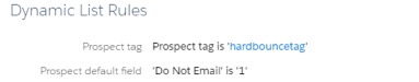 Dynamic List including hardbouncetag