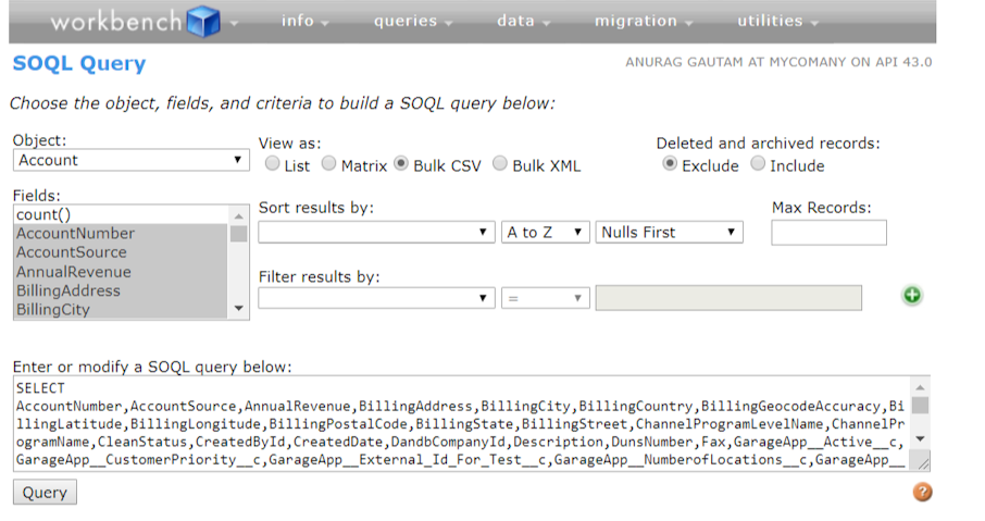 Salesforce Workbench Step 2