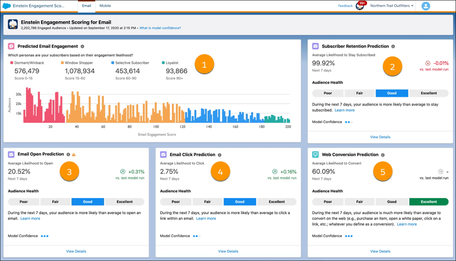 Screenshot of Einstein Engagement Scoring